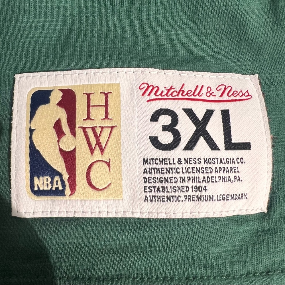 Dallas Mavericks Retro Logo Shirt Mitchell And Ness Green Adult Size 3XL *As Is* - Picture 12 of 16
